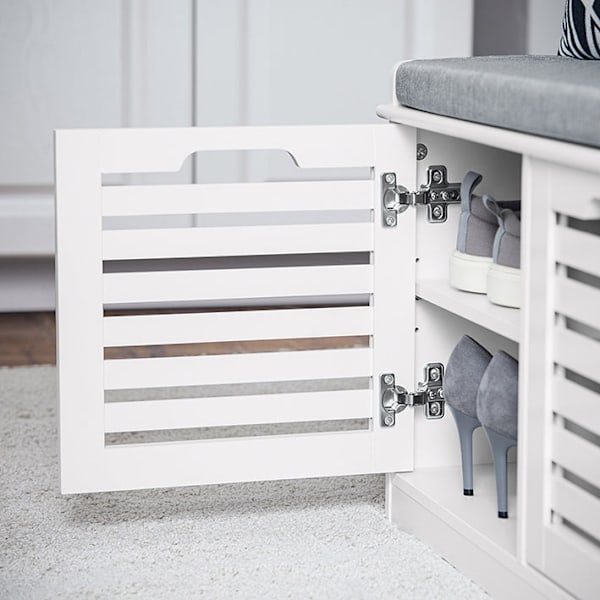 Rootz Skostativ - Opbevaringsstativ - Skobeholder - Justerbare hylder - MDF og PB - 71 cm x 43 cm x 35 cm