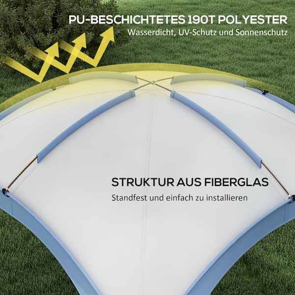 Rootz Event Shelter Pavilion - Garden Telt - Udendørs dækning - Vandafvisende - 350 cm x 350 cm x 222 cm