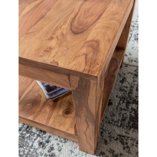 Rootz sohvapöytä massiivipuuta akaasia 60 x 60 cm olohuoneen pöy