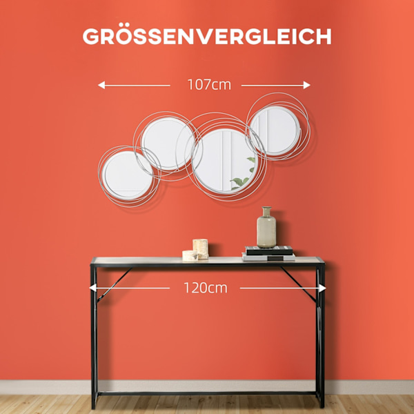 Rootz spegel uppsättning för väggdekoration - väggspegel - hall spegel - förbättrar elegans - 107 cm x 4 cm x 56 cm