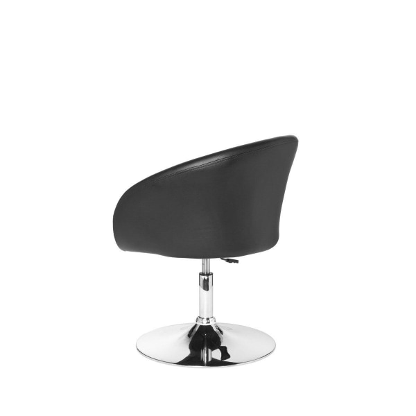 Rootz design relaxfåtölj loungefåtölj cocktailfåtölj syntetiskt läder svart - Vridbar fåtölj - Matsalsstol 120 kg - Klubbfåtölj läderlook - Vridstol M