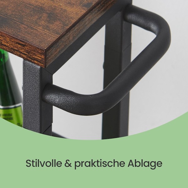 Rootz 4 Niveau Rolling Kitchen Cart - Smal Niche Shelf - Trolley on Rollers - Compact Storage Solution - 13 cm x 45,4 cm x 77 cm