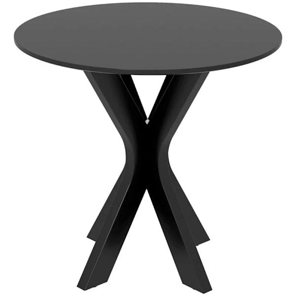 Rootz Spisebord - Køkkenbord - Rundt bord - Moderne Design - Pulverlakeret stål - Sort - 78 cm x 78 cm x 75 cm