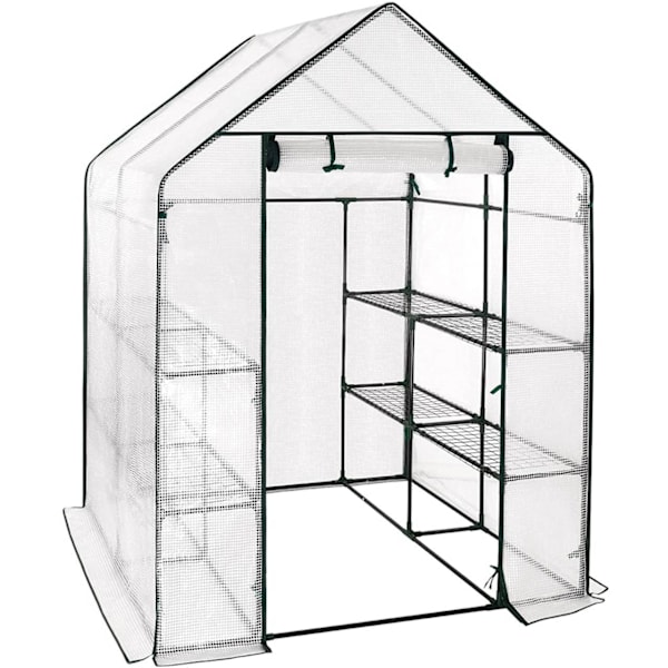 Rootz Film Greenhouse - Puutarhakasvihuone - Ulkokasvihuone - Ilmastointi - Kestävä rakenne - Helppo koota - 143cm x 143cm x 195cm