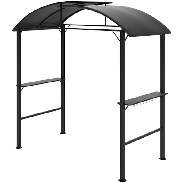 Rootz Grill Pavilion - Outdoor Shelter - BBQ Gazebo - Stålramar - Solskydd - 1,1 m x 2,3 m - Grå