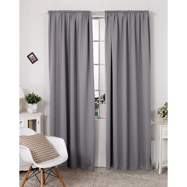 Rootz Premium -pimennysverhot - Huoneen tummuvat verhot - Yksityisyysverhot - Melua vaimentava, energiatehokas, lämpövuori - 168 cm x 229 cm