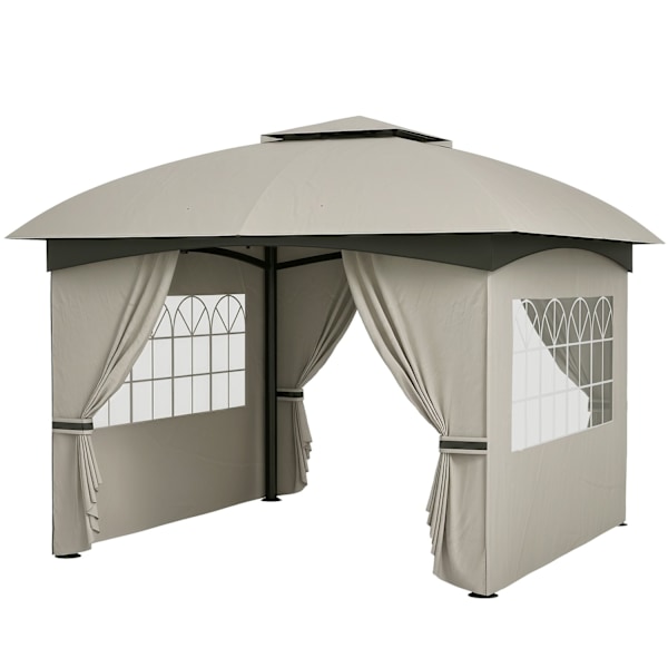 Rootz Garden Gazebo Beer -teltta - Ulkopako - Patio Canopy - UV -suoja - 3,35m x 3,35m x 2,85m