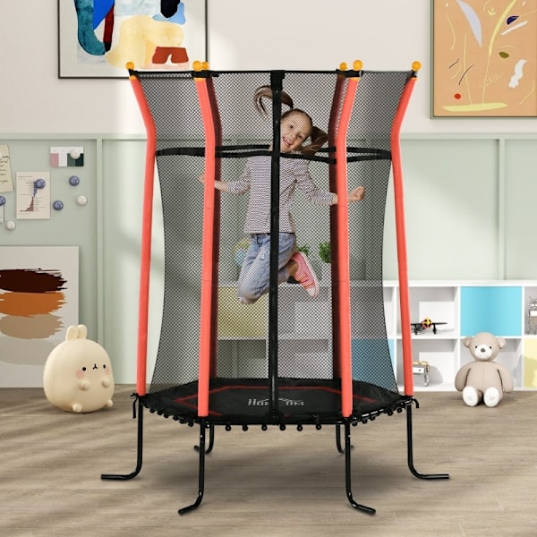 Rootz studsmatta för barn - Inomhusstudsmatta för barn - Säker studsmatta - Fun & Balance Training - Ø163,5 x 190H cm