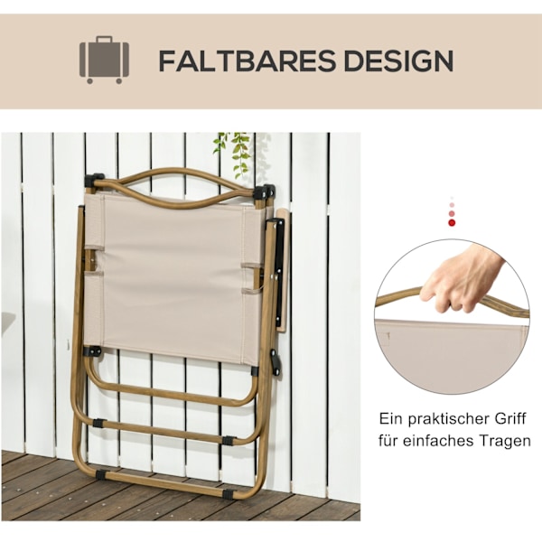 Rootzin leirintätuolit 2 x - rantatuoli - taitettava teräs - helppo matka - 54 cm x 59 cm x 78 cm