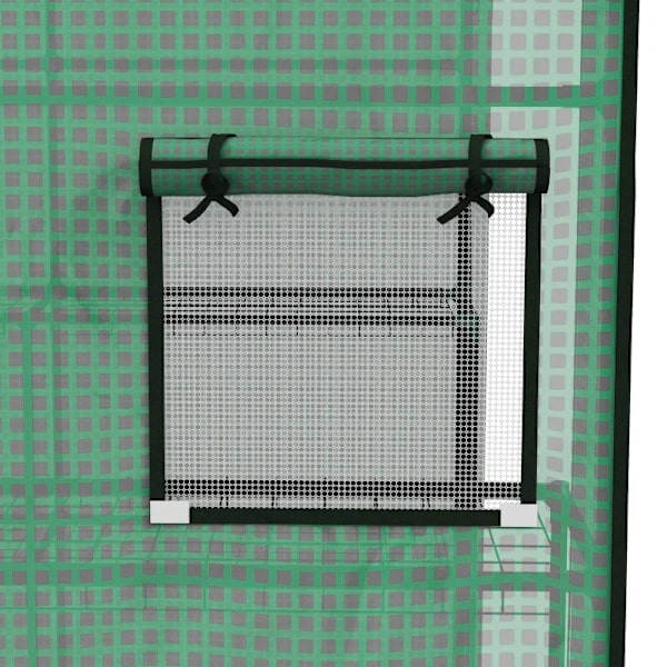 Rootz Drivhus - Cold Frame Drivhus - Film Drivhus - Rulledøre - UV-bestandig - Grøn - 140cm x 143cm x 190cm
