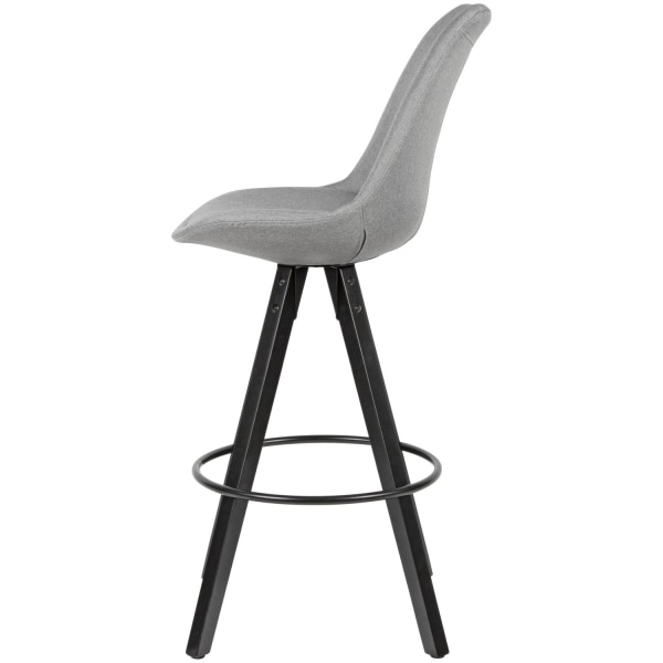 Rootz sæt med 2 barstole lysegrå - sort - Design barstolsstof -