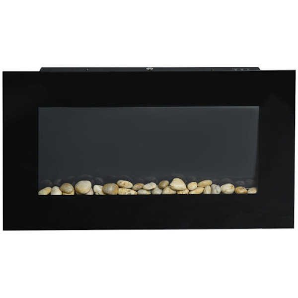 Rootz elektrisk pejs - Indendørs varmelegeme - Vægmonteret brandskærm - Sikker og stilfuld - 72,5W x 11,5D x 40H cm