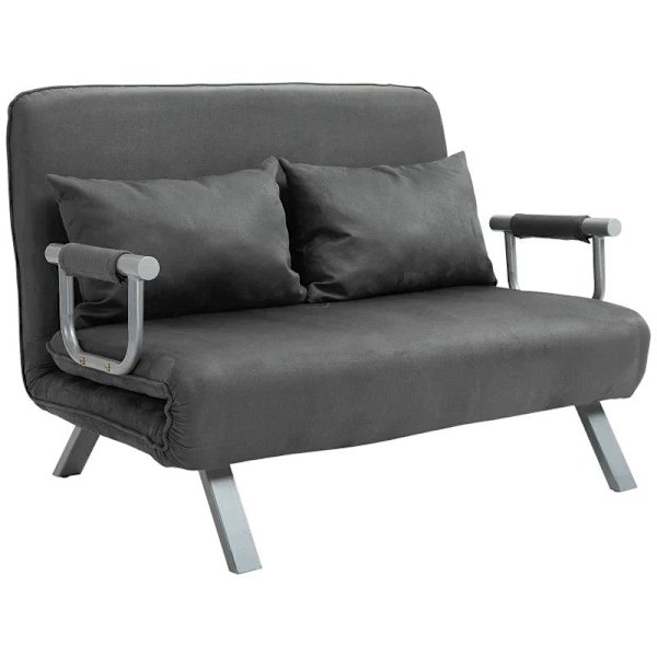 Rootz Bäddsoffa - Dubbelsoffa - Fåtöljsäng - Gästsäng - Hopfällbar säng - Grå - 105 x 80 x 78 cm