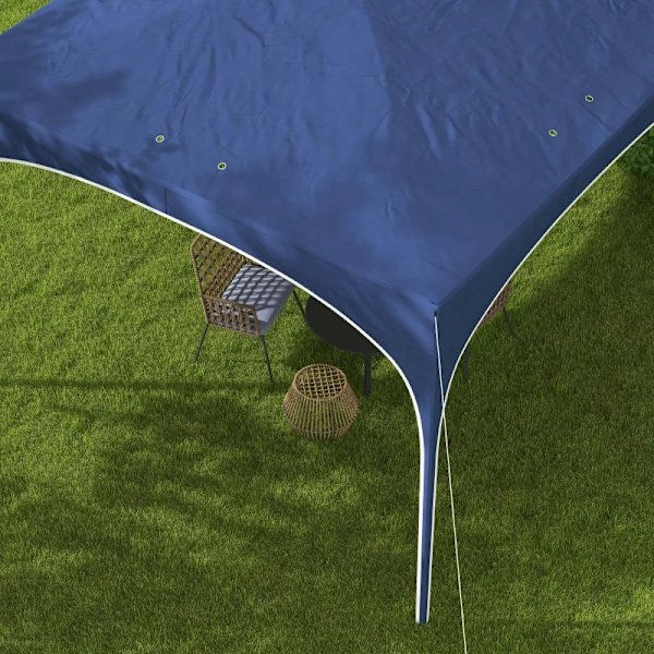 Rootz Folding Gazebo - Paviljonger & partytält - Justerbara i höjdled - Metallstöd - Robust presenning - Inklusive bärväska - Mörkblå - 2,95 x 2,95 x