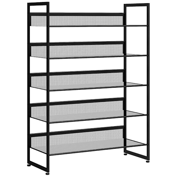 Rootz 5-lags skostativ - Skoopbevaring - Opbevaring af fodtøj - Maksimerer pladsen - Sikrer friskhed - Øger sikkerheden - 72 cm x 30 cm x 102 cm - Stå