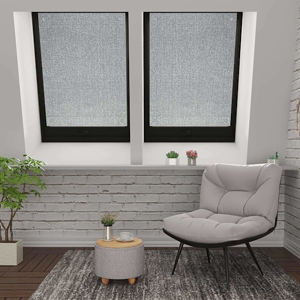 Rootz Skylight Blackout Rullegardin - Fjernbetjent sugekopper - Uigennemsigtigt stof - 100 % solbeskyttelse - Polyester - Nem at samle - Valgbar størr