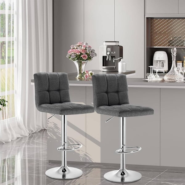 Rootz Barpall - Snurrstol - Justerbar höjd - Bekväm linnesits - Slitstark & ​​Ergonomisk - Anti-Slip Base - 92-114cm x 44cm x 38cm