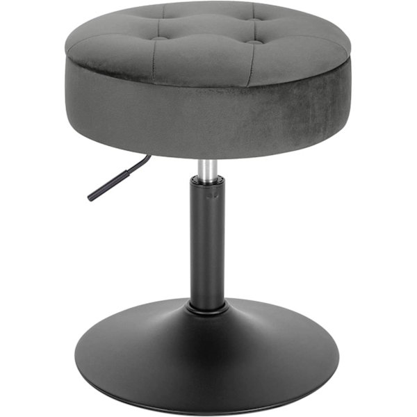 Rootz Justerbar Sammetsbarstol - Bänkstol - Vridbar pall - Slitstark, Modern, Multifunktionell - Sittdiameter 39,5 cm, Höjd 49,5-65 cm, Basdiameter 38
