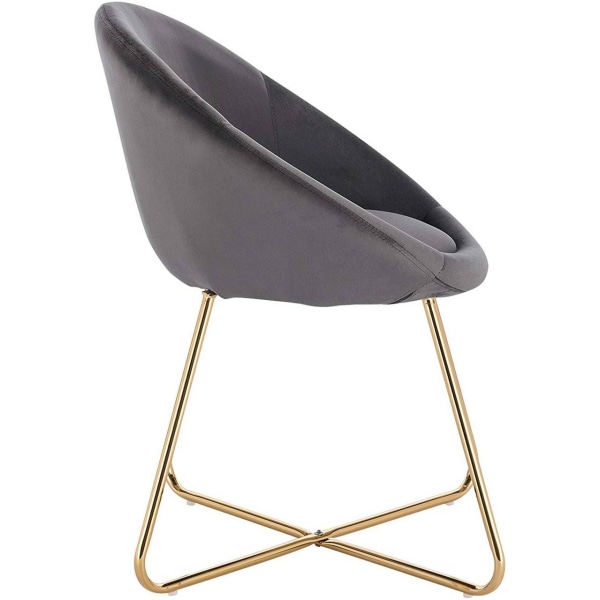 Rootz Velvet Dining Chair - Ergonomisk stol - Bekväma sittplatser - Mjuk sammet - Slitstark metallram - Golvsäker - 76cm x 36cm x 40cm