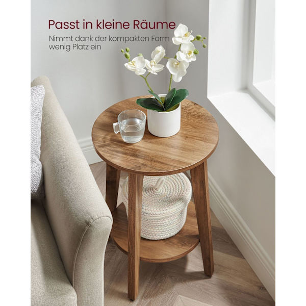 Rootz honningbrun spånplade sidebord - endebord - sengebord - 90 kg Kapacitet - 40 cm x 50 cm - 4,1 kg