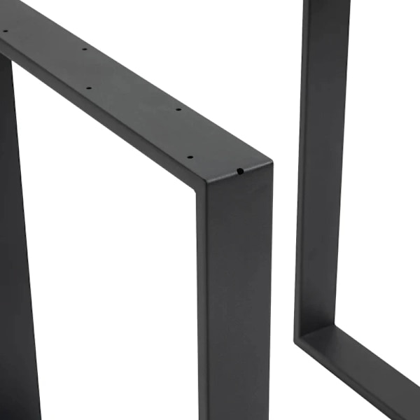 Rootz bordbensæt - 2 stålben - Forborede huller - Industrielt design - Stål - Sort - 60L x 8W x 72H cm