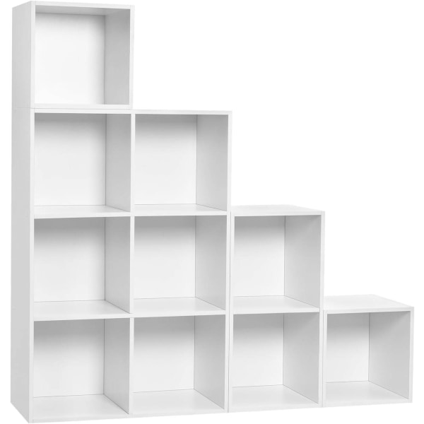 Rootz Modular DIY-bokskåp - Bokhylla - Förvaringsorganisator - Anpassningsbar, hållbar, enkel montering - 120 cm x 120 cm x 30 cm