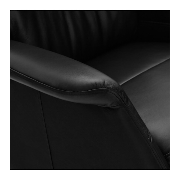 Rootz Fåtölj - Läderfåtölj - Vridstol - Justerbar komfort - Ergonomiskt stöd - Hållbar design - 79cm x 90cm x 114cm