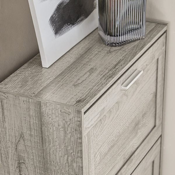 Rootz skoskab med vippelås - Skoopbevaring - Skoopbevaring - Vægsikker - Multifunktionel topplade - 60 cm x 79 cm x 23 cm