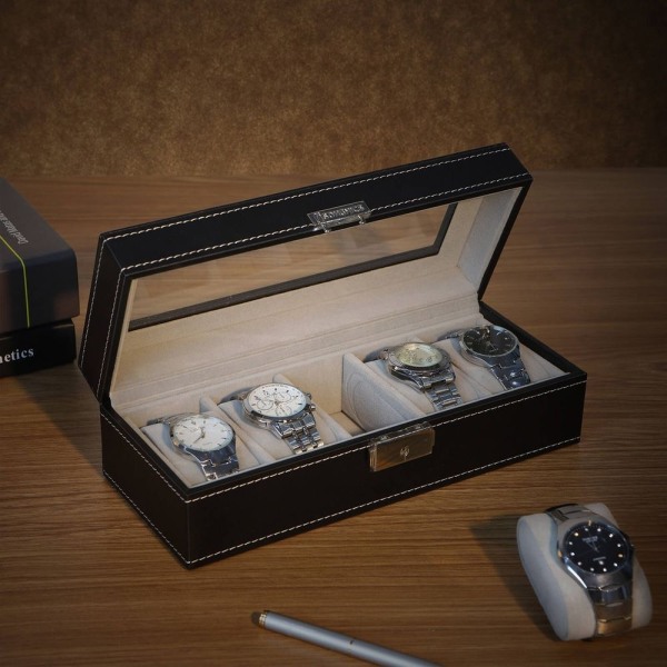 Rootz klockbox - Elegant klocklåda för 5 klockor - Klockförvarin