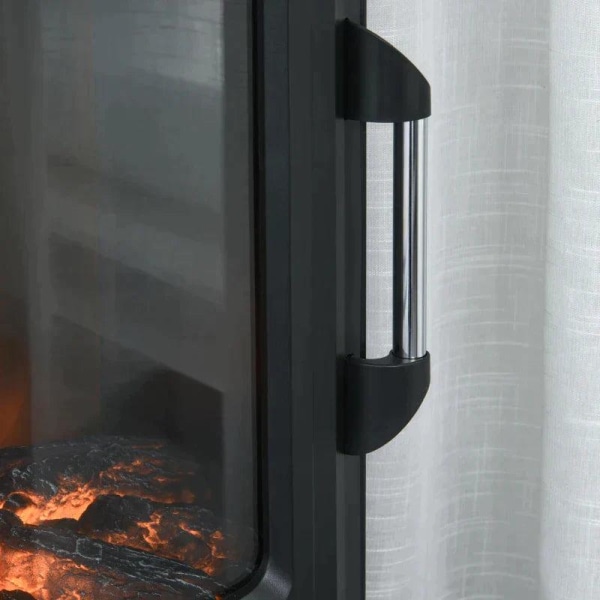 Rootz El-pejs - Pejs - E-pejs - Flammeeffekt - Termostatisk komfur - Sort - 44,5x32,1x74 cm