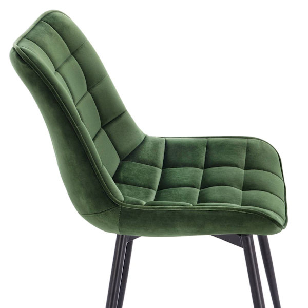 Rootz Set med 2 matstolar - Sammetssits - Metallben - Hållbar och långvarig - Bekväm och ergonomisk - Mångsidig design - 85,5 cm x 46 cm x 40,5 cm