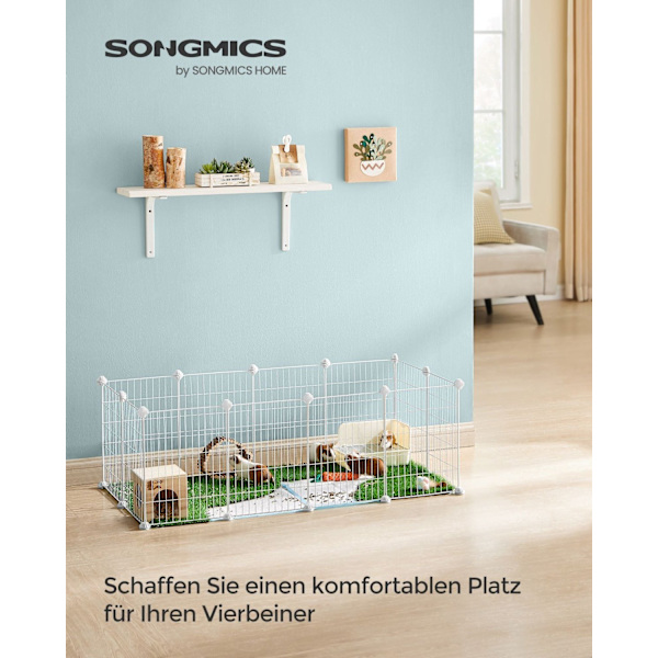 Rootz White Metal Grid Storage Organizer - Wire Grid Rack - Grid Panel Organizer - Hållbara ABS-plastkontakter - Mångsidig förvaringslösning - Enkel m