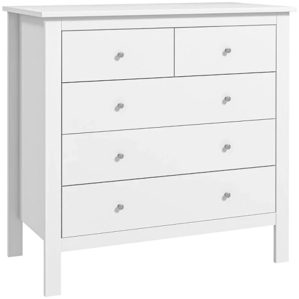 Rootz kommode - Skænk - Lydsvag åbning/lukning - Anti-tip - Spånplade - Hvid - 79 x 39,5 x 80,5 cm
