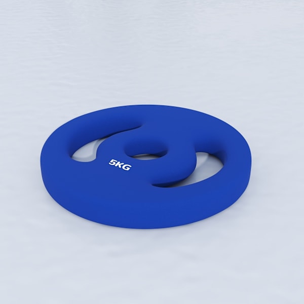 Rootz 2 x 5 kg Vægtplader - Vægtsæt - Home Gymplader - Holdbar plast - Ø20CM X 4CM - Ideel til styrketræning