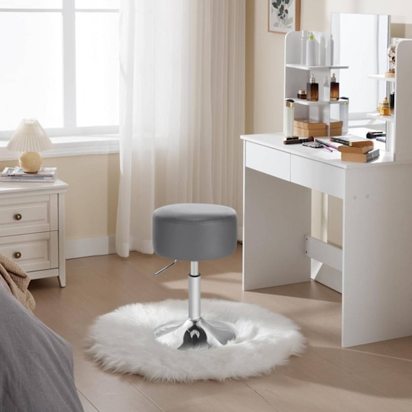 Rootz Barpall Snurrstol - Roterande pall - Justerbar höjd - Imiterat läder - 33,5 cm - 52-67 cm - 38,5 cm - 120 kg belastning - Enkel montering