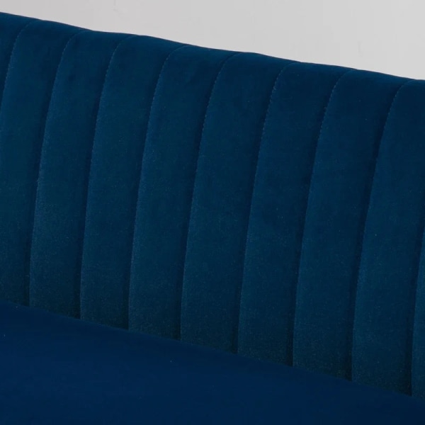 Rootz sofa - retrodesign - 2 pers. sofa - træben - fløjlsagtig polyester - blå - 117 cm x 56,5 cm x 77 cm