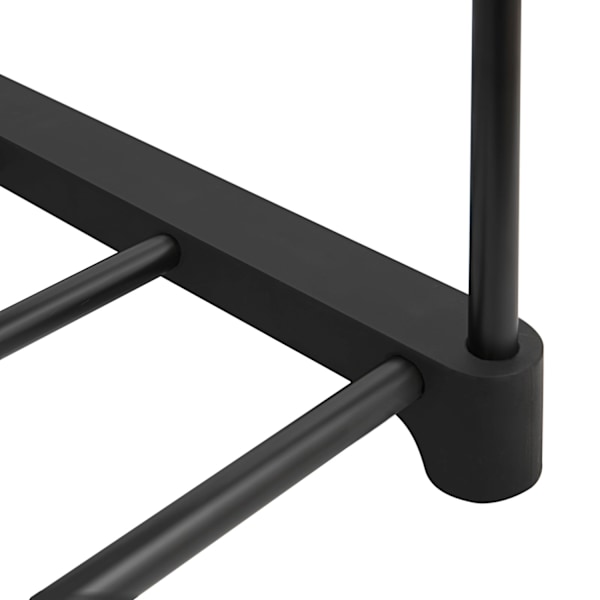Rootz Metal Shoe Rack - Skoförvaring - Skoorganisator - Iron Shoe Stand - 45cm x 30cm x 106cm - Svart - 30kg Kapacitet - DIY Montering