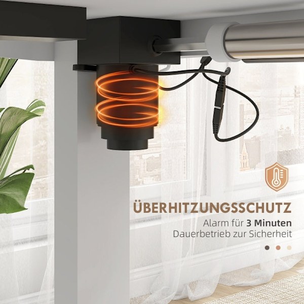 Rootz elektriskt justerbart stående skrivbord - Höjdjusterbart skrivbord - Sit Stand-skrivbord - Minnesfunktion - 120cm x 60cm x 72-116cm