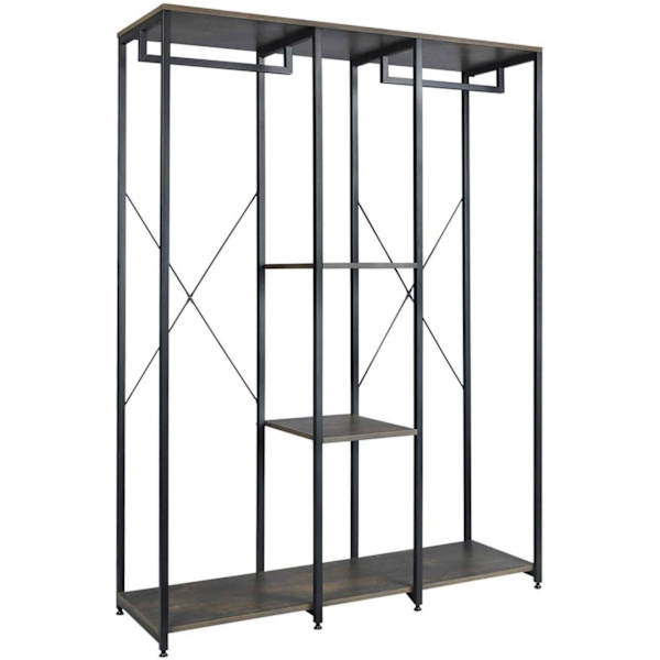 Rootzin monitoimivaateteline - Vaatekaapin järjestäjä - Säilytyshylly - Runsaasti tilaa - Parannettu vakaus - Ensiluokkaiset materiaalit - 120 cm x 40