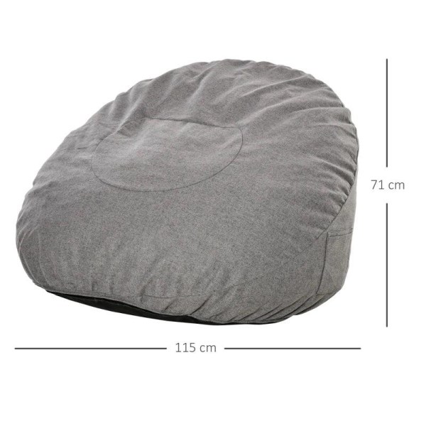 Rootz Beanbag - Sohva Beanbag - Lattiatuoli - Tummanharmaa