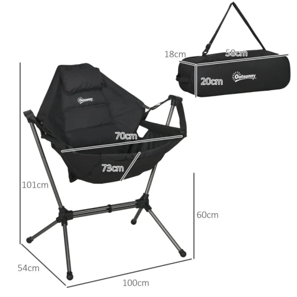 Rootz Camping tuoli - Taitettava - Puutarhatuoli - Ohjaajan tuol