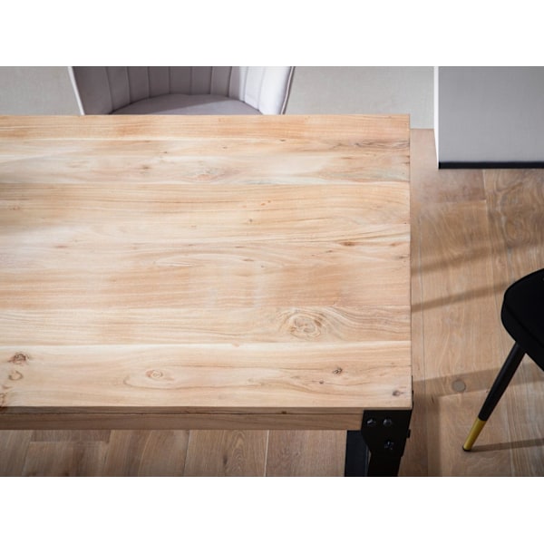 Rootz Industrial Ruokapöytä - Massiivinen suorakulmiopöytä - Käsintehty puu - Suojainen lakki - 120 cm x 60 cm x 76 cm