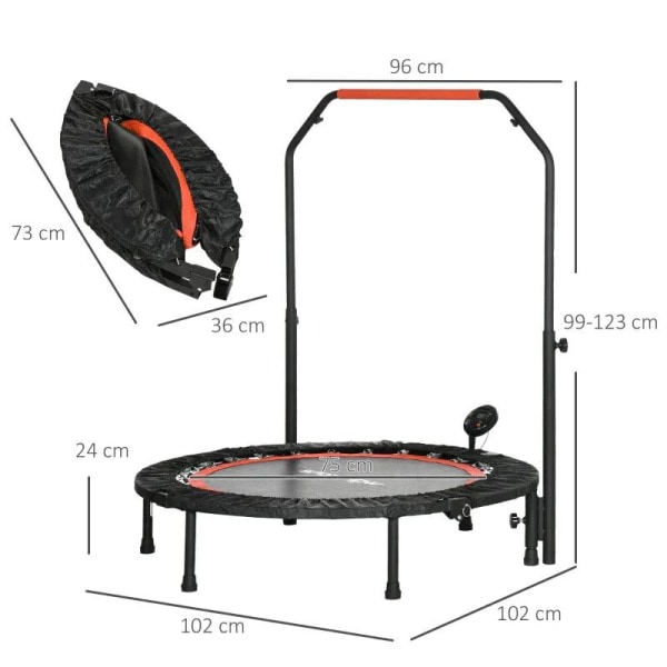 Rootz Mini trampoliini - Korkeussäädettävällä kahvalla - LCD-näy