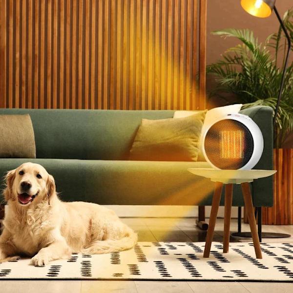 Rootz Heater - Tuuletinlämmitin - Sähkölämmitin - 900w/1500w - PP Muovi - Valkoinen/Musta - 22 x 18,5 x 21 cm