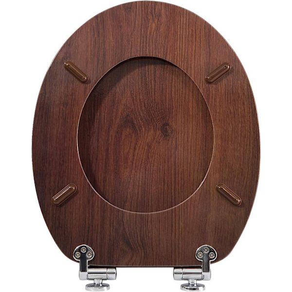 Rootz Premium Soft-Close toiletsæde - Støjsvag lukning - Antibakterielt sæde - Komfortpasform - Hygiejnisk - Skridsikker - 37,8 cm x 43,8 cm