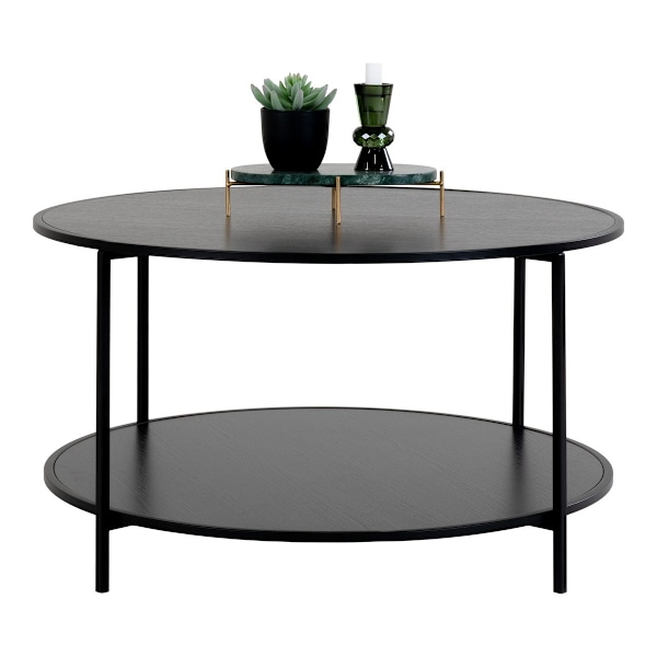 Rootz Vita -pöytä - Pyöreä pöytä - Musta pöytä - Moderni eleganssi - Ø80cm x 45cm