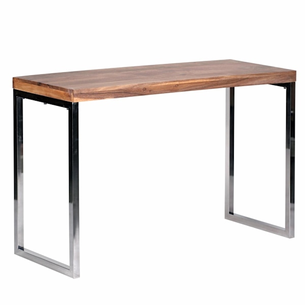 Rootz konsolbord massivt trä akaciakonsol med metallben skrivbord 120 x 45 cm lantlig skänk