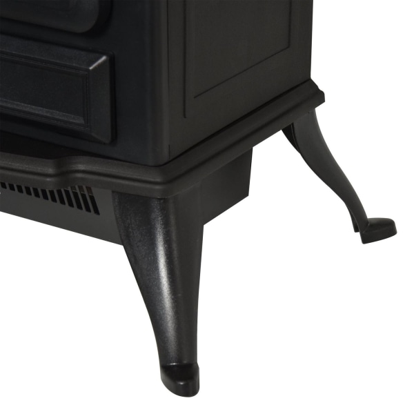 Rootz elektrisk pejs - sort - metal, glas - 16,34 cm x 11,02 cm x 21,65 cm
