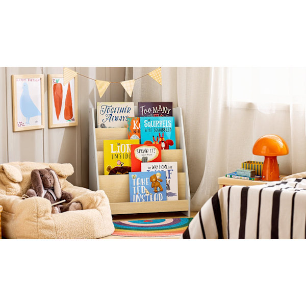 Rootz Montessori reol - Børnebogreol - Børneorganisator - MDF-konstruktion - 61 cm x 71 cm x 30 cm