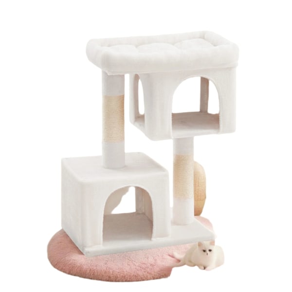 Rootz Cat Tree Scratching Post - Cat Tower - Large Platform - Hållbar sisal för Cats 'Claws - 68 x 48 x 101 cm